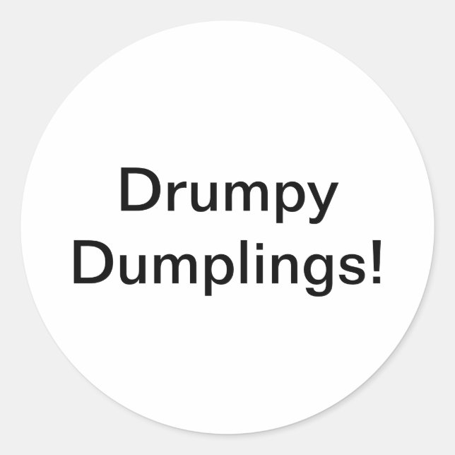 Drumpy Dumplings Jeff Hankamer Artjunkhaus Comic   Classic Round Sticker (Front)