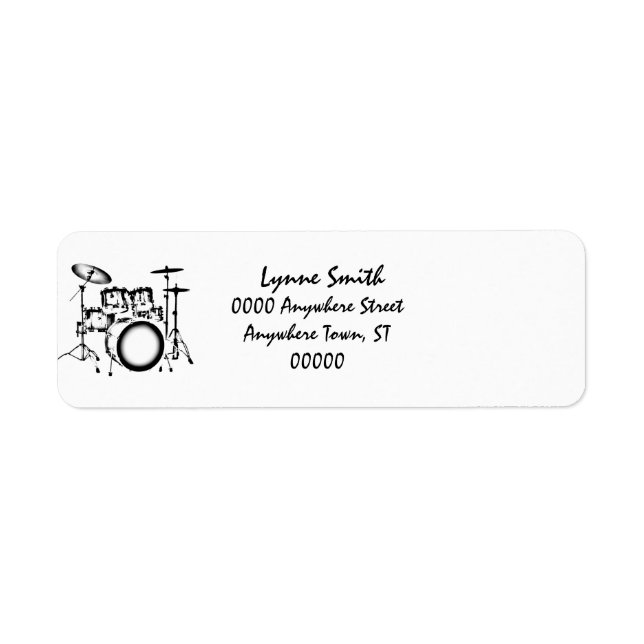 Drums "Drawing" Return Address Label (Front)