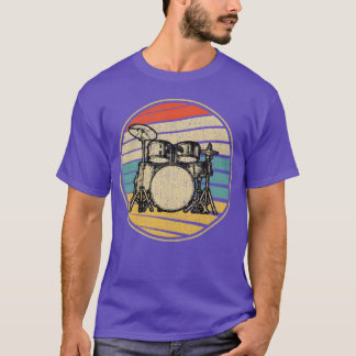 Drums Drummer Band Drumset Drum Set 70s 80s gift T-Shirt