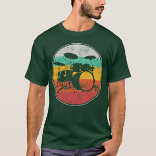 Drums Drummer Band Drumset Retro Vintage friend T-Shirt