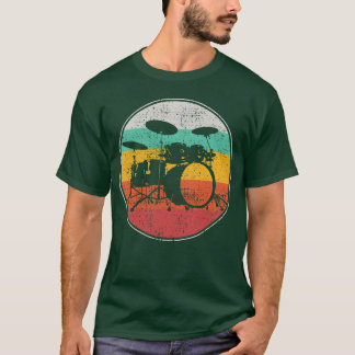 Drums Drummer Band Drumset Retro Vintage friend T-Shirt