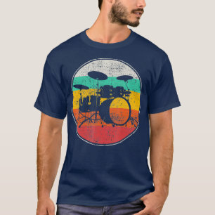 Drums Drummer Band Drumset Retro Vintage T-Shirt