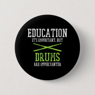 Drums Drummer Drumming Drum Set Drumsticks 6 Cm Round Badge