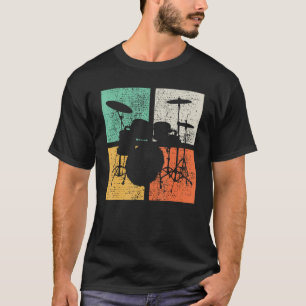 Drums Drummer Vintage Retro Drum Set T-Shirt