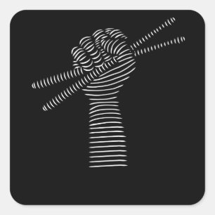 Drums Drumsticks Drummer Square Sticker