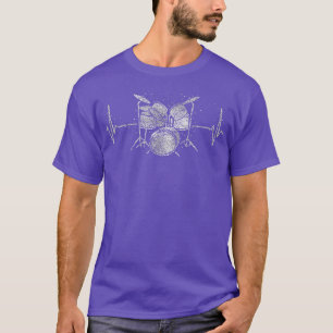 Drums Heartbeat Drummer Snare T-Shirt