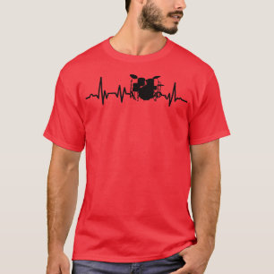 Drums Heartbeat Drummers percussionists T-Shirt
