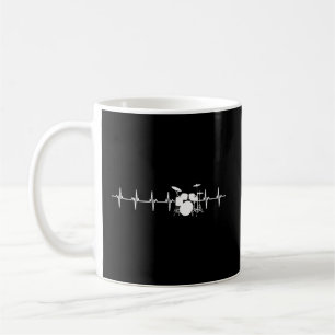 Drums Heartbeat For Drummers Percussionists Drum Coffee Mug
