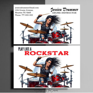 Drums Instructor Business Card