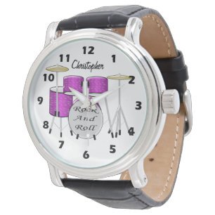 Drums Just Add Name Watch