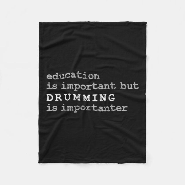 Drums Marching Band Drummer Education  Fleece Blanket (Front)