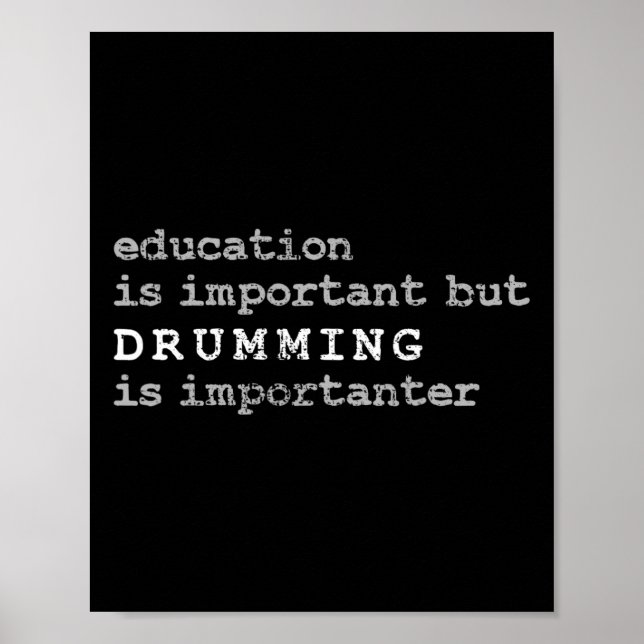 Drums Marching Band Drummer Education  Poster (Front)