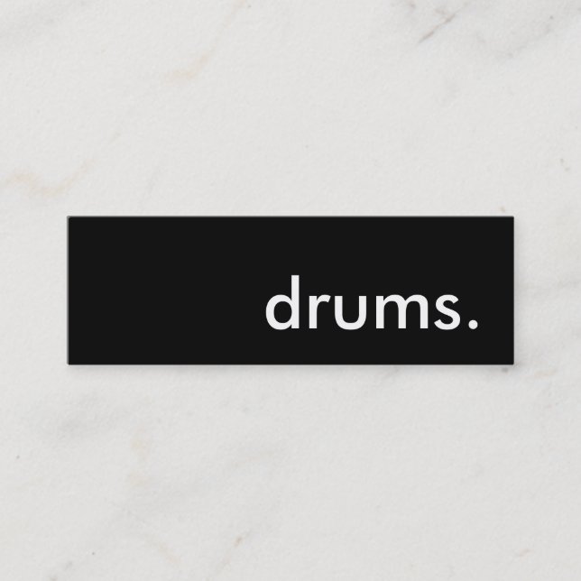drums. mini business card (Front)