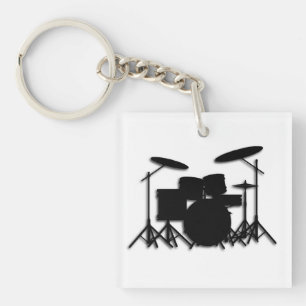 Drums Music Design Key Ring