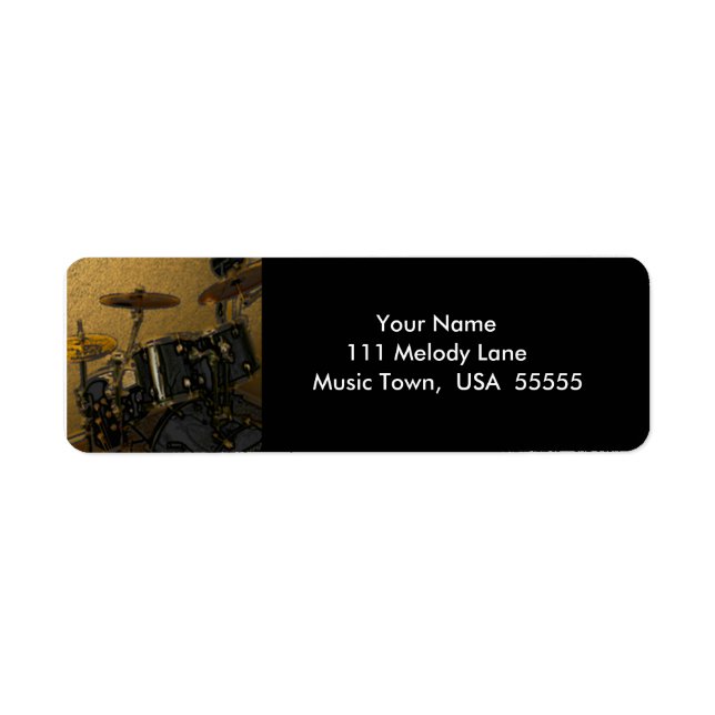 Drums Music Label Return Address Label (Front)