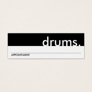 drums. music lessons appointment card