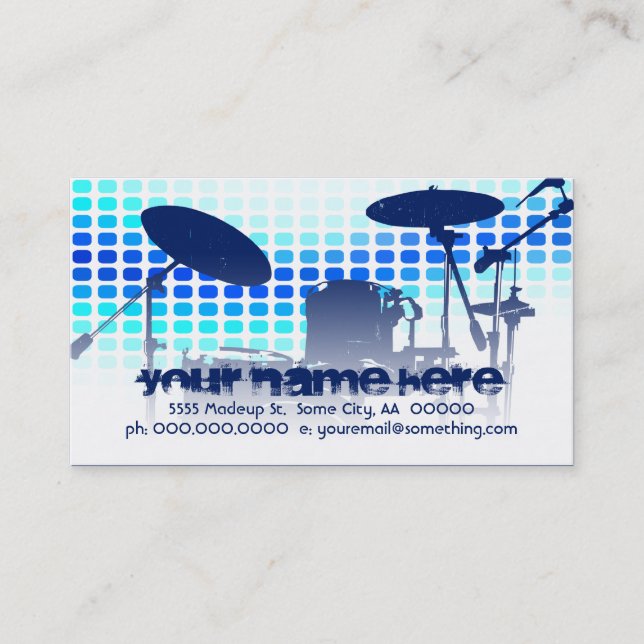drums : musicmeterz business card (Front)