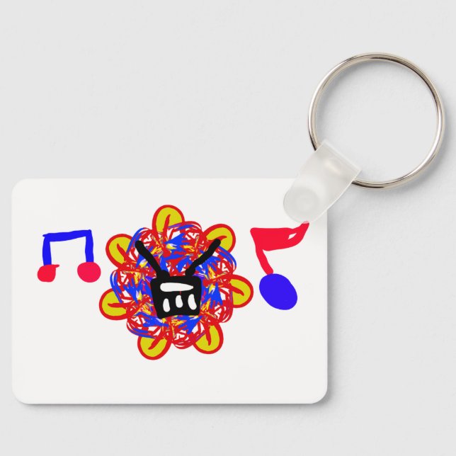 Drums on 4th July Key Ring (Front)