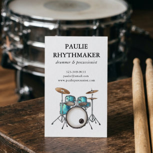 Drums Percussion Musician Business Card