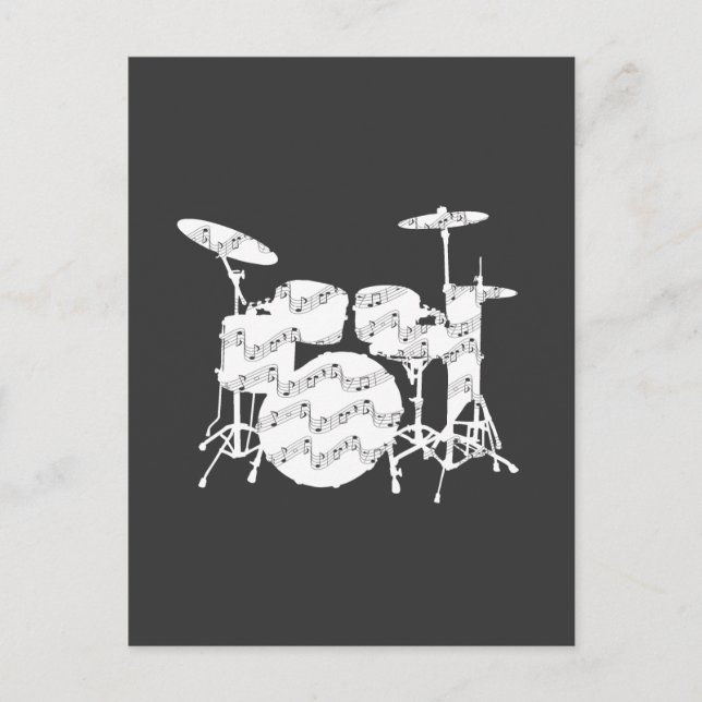 Drums Percussion Postcard (Front)