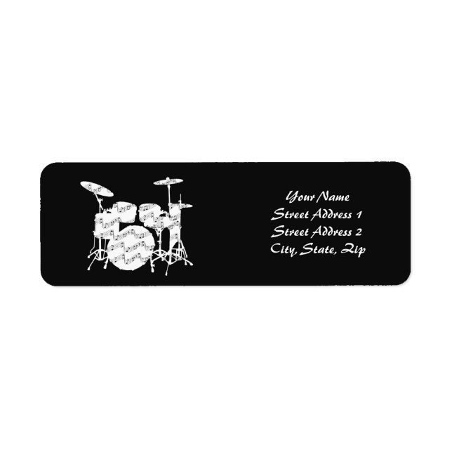 Drums Percussion Return Address Label (Front)