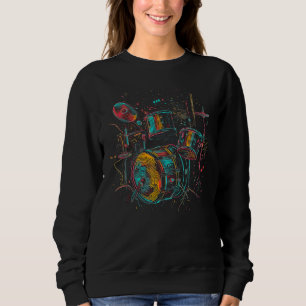 Drums Pop Drummer Design Sweatshirt