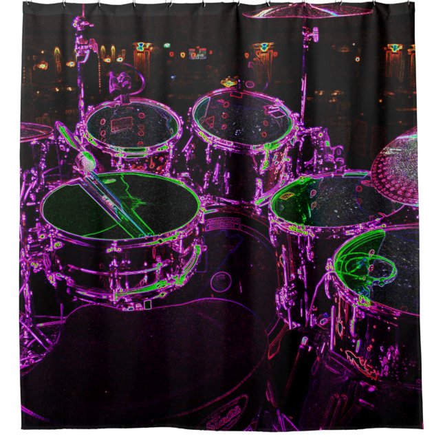 Drums sccna shower curtain (Front)