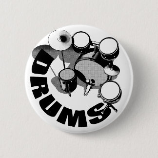 DRUMS SET 6 CM ROUND BADGE