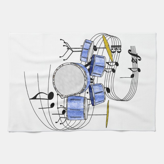 Drums Tea Towel (Horizontal)