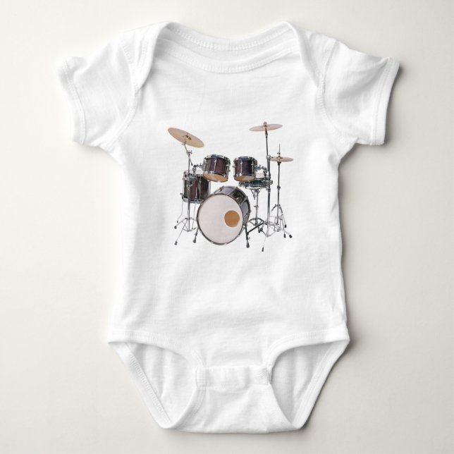 Drums Tools Percussion Music Concert Baby Bodysuit (Front)