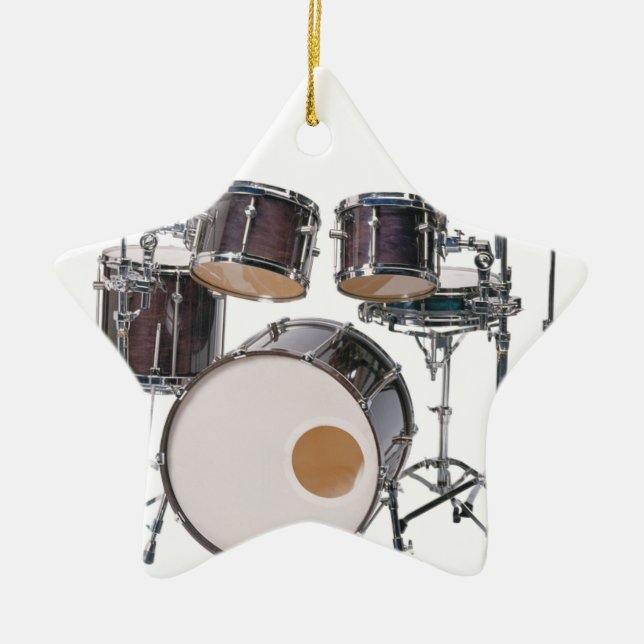 Drums Tools Percussion Music Concert Ceramic Tree Decoration (Front)