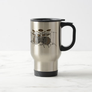 Drums: White Drum Kit: 3D Model: Travel Mug