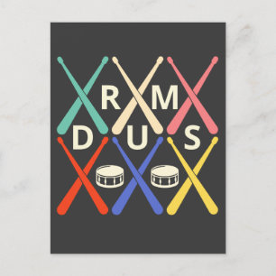 Drums with Drum Stick Postcard