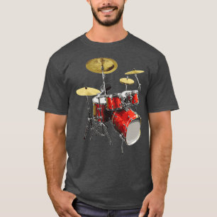 Drumset Design Music and Drums T-Shirt