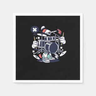 Drumset Drummers Music Lovers Musicians Drums Rock Napkin