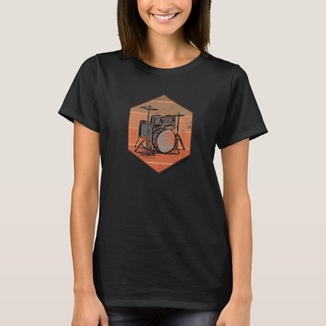 Drumset Drumming Rudiments Quote Tempo Percussioni T-Shirt (Front)