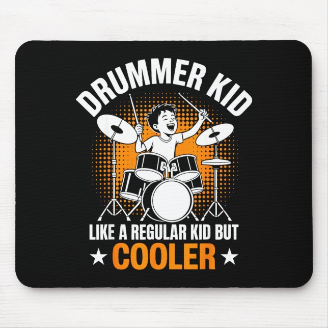 Drumset Drums Lover Percussionist Drummer Kid Drum Mouse Pad (Front)