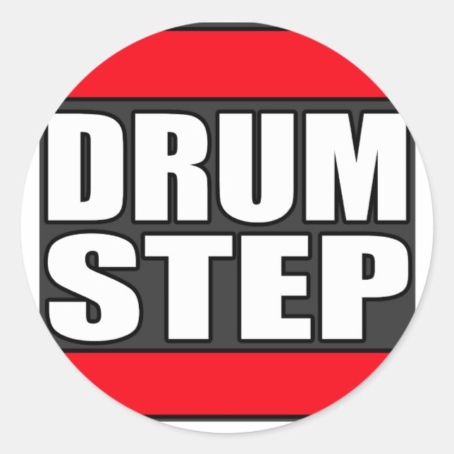 DRUMSTEP Drum and Bass and Dubstep Classic Round Sticker (Front)