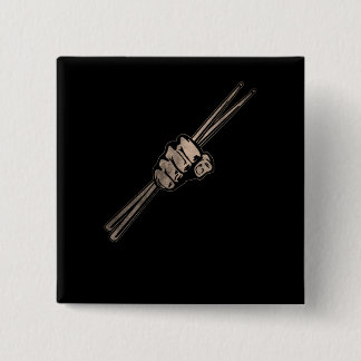 Drumstick 15 Cm Square Badge