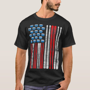 Drumsticks American Drummer US Flag Percussion Dru T-Shirt