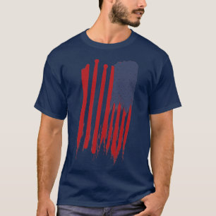 Drumsticks American Flag Drums Drummer T-Shirt