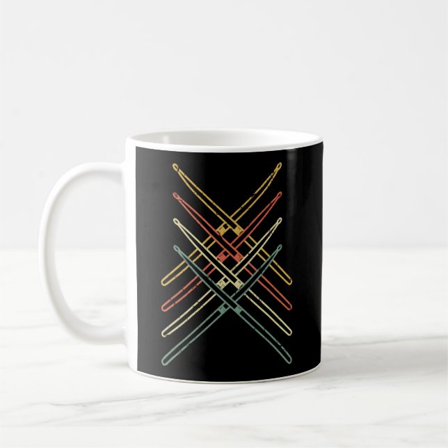 Drumsticks Drummer Drums Coffee Mug (Left)