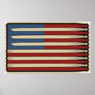 Drumsticks Vintage Poster