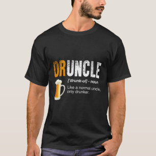 Druncle Like A Normal Uncle Only Drunker Funny Bee T-Shirt