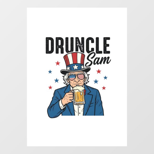 Druncle Sam Funny Patriotic Beer Vector Design_1 (Sheet)