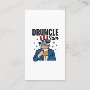Druncle Sam Funny Patriotic Beer Vector Design_1 Business Card