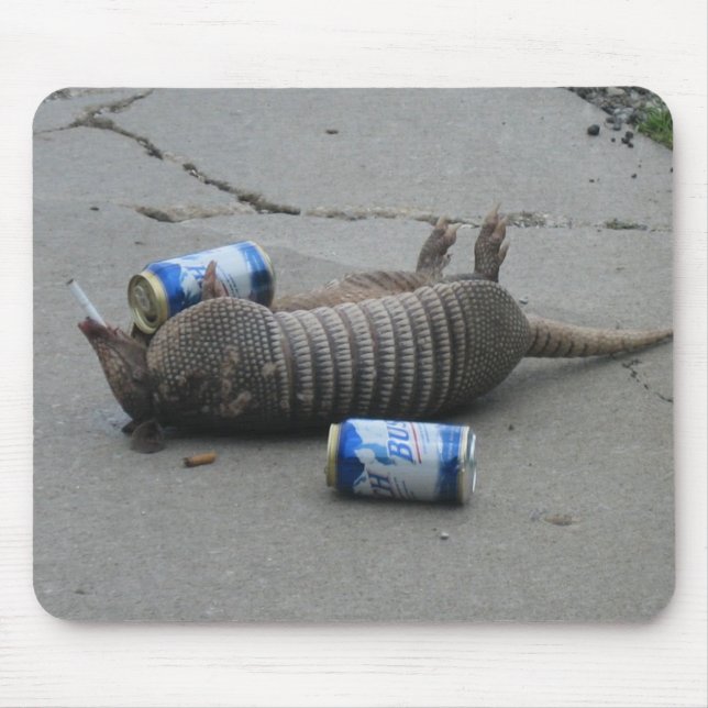 Drunk Armadillo Mouse Pad (Front)