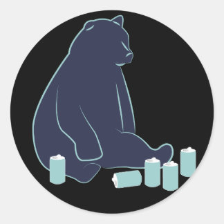 Drunk Bear Stickers