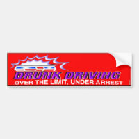 drunk bumper- over the limit under arrest