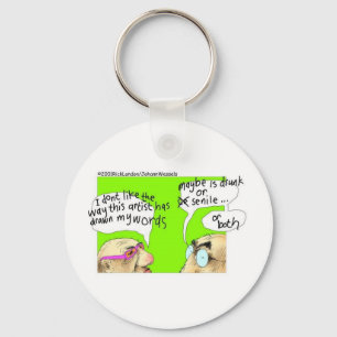 Drunk Cartoonists Funny Gifts Tees & Collectibles Key Ring